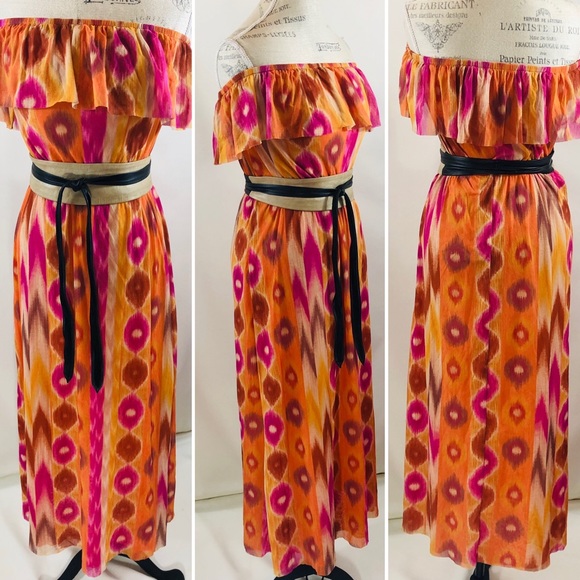 Sweet Pea Off The Shoulder Multicolored Dress - Picture 6 of 10